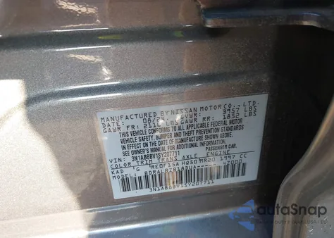 2025 Nissan Sentra S from USA, damaged, VIN 3N1AB8BV1SY207711